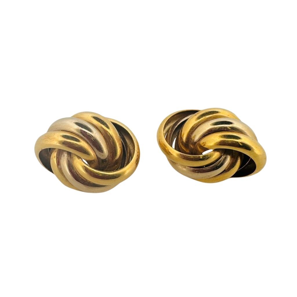 Paire de boucles d'oreilles en ors de couleurs - Castafiore