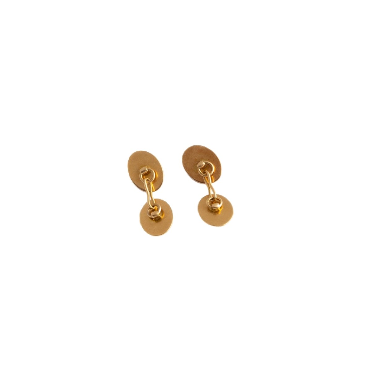 Paire de boutons de manchette en or jaune - Castafiore