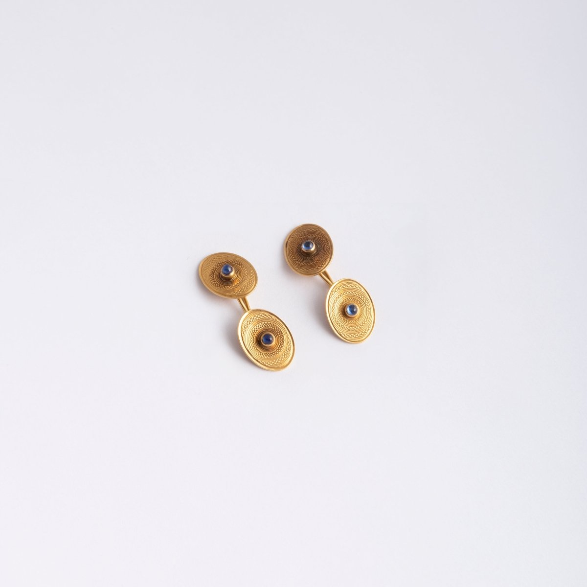 Paire de boutons de manchette en or jaune - Castafiore