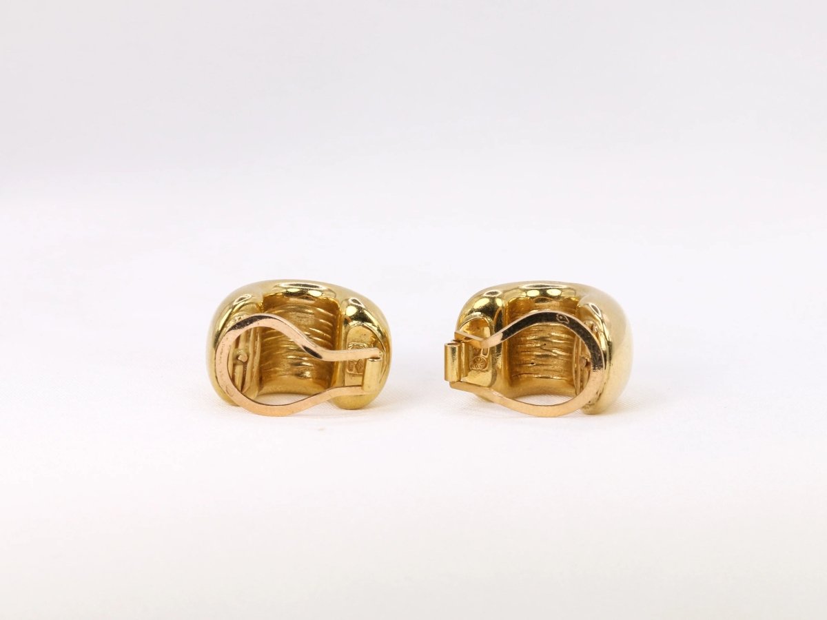 Paire de créoles épaisses vintage en or - Castafiore