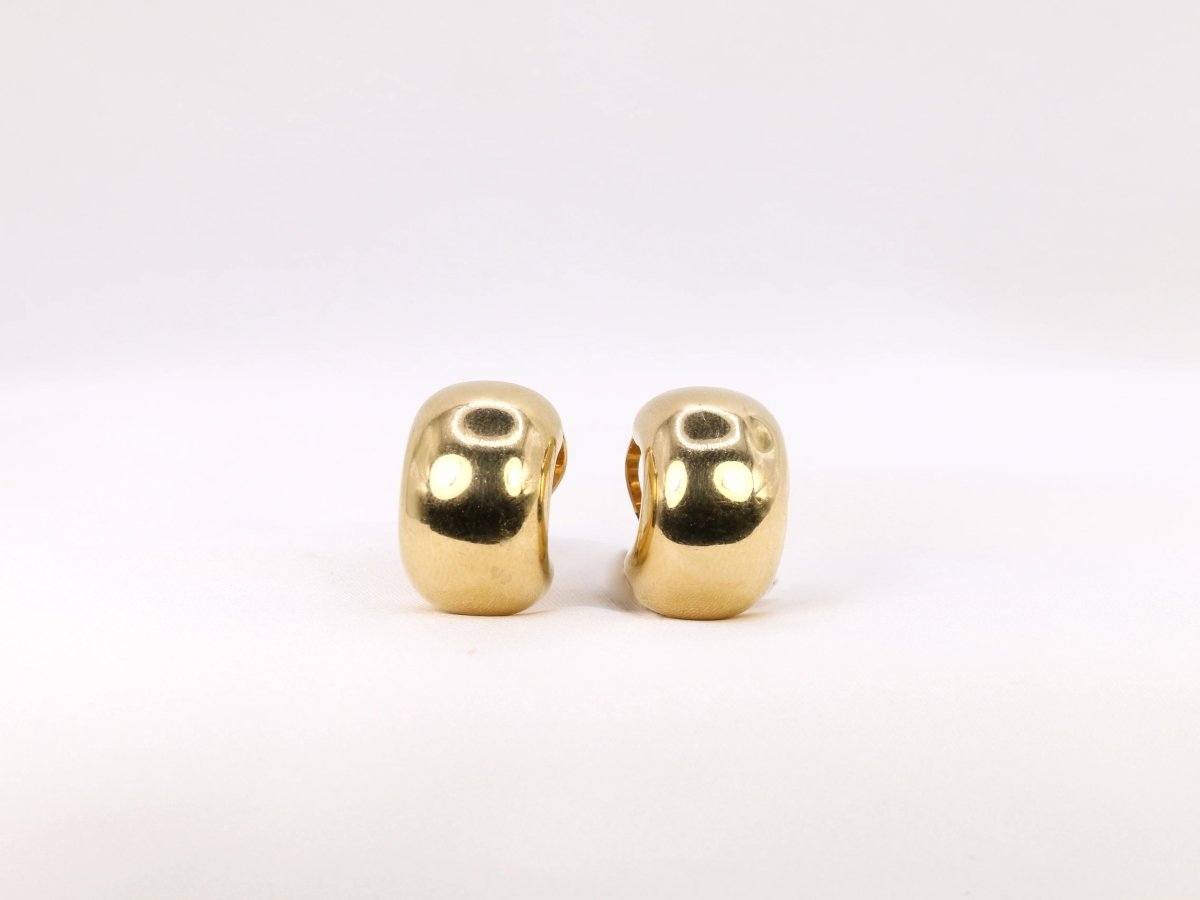 Paire de créoles épaisses vintage en or - Castafiore