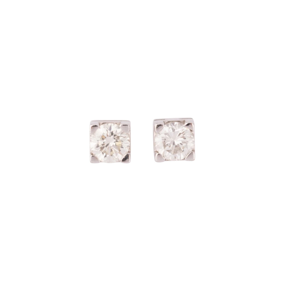 Paire de puce d'oreilles en diamant de taille moderne - Castafiore