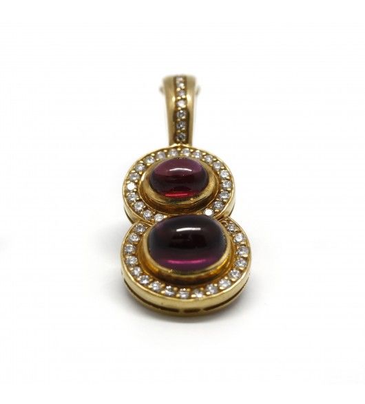 Pendentif A&A Turner - Or. Améthystes et Diamants - Castafiore