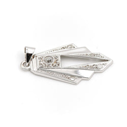 Pendentif Art déco Or blanc Diamant - Castafiore