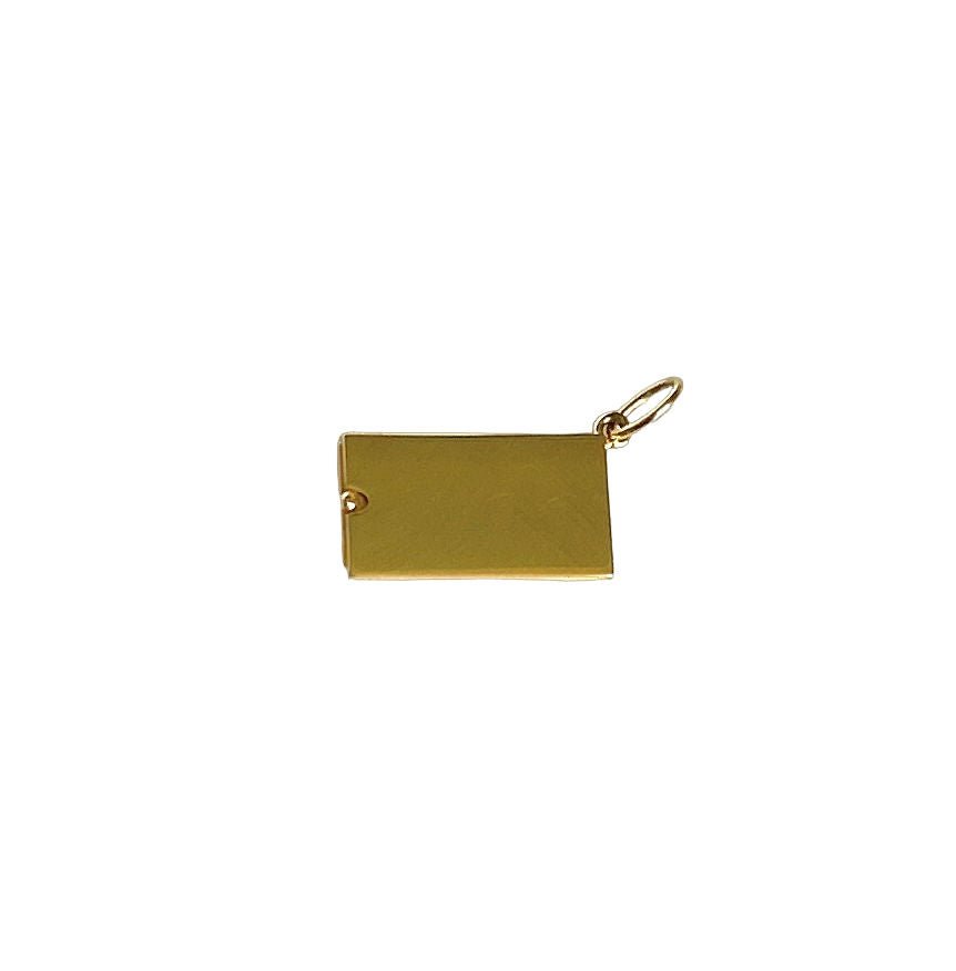 Pendentif CARTIER "enveloppe à secret" en or jaune et diamants - Castafiore