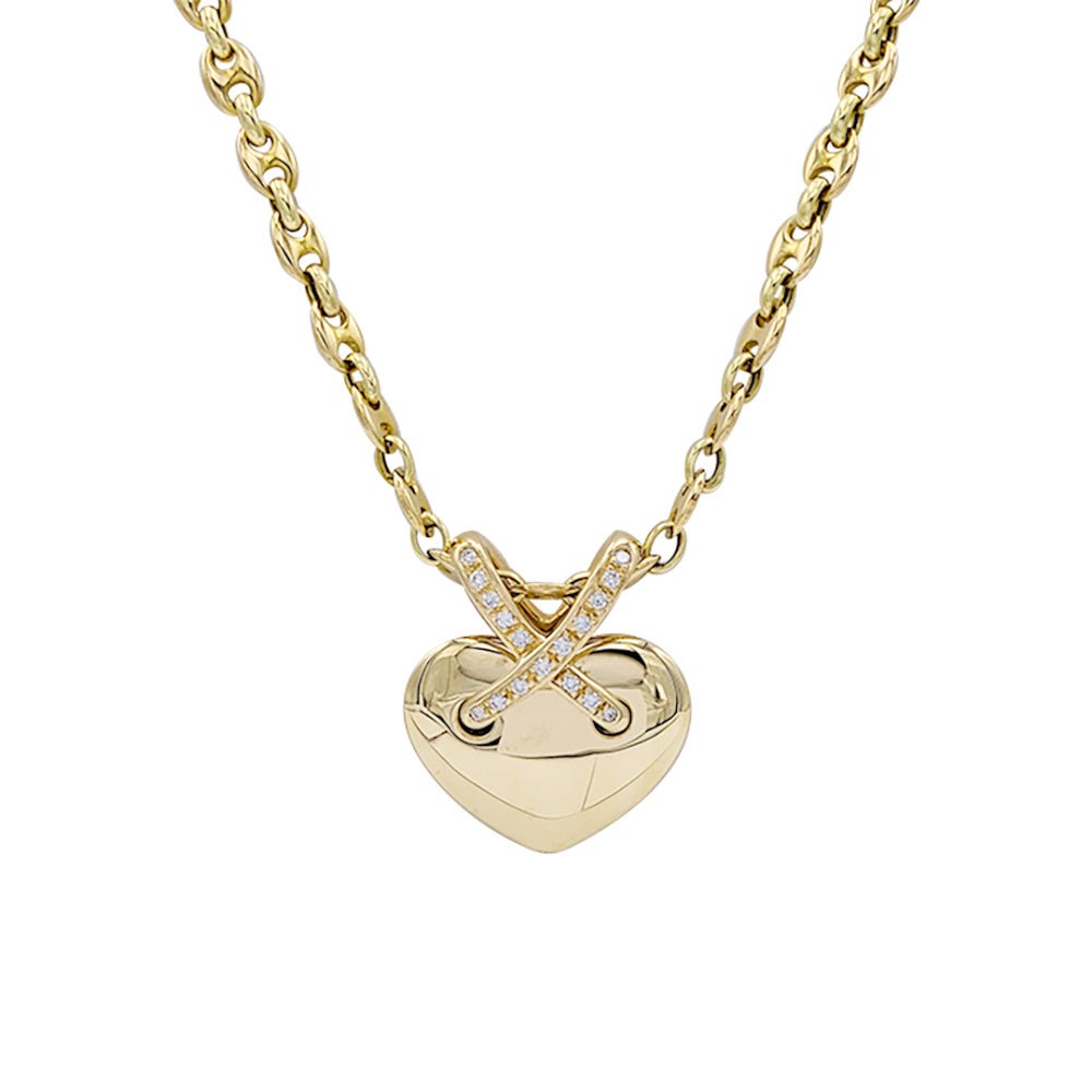 Pendentif Chaumet, collection "Liens", en or jaune et diamants - Castafiore