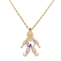 Pendentif Chopard, "Happy Clown", or jaune, diamants, pierres de couleur. - Castafiore