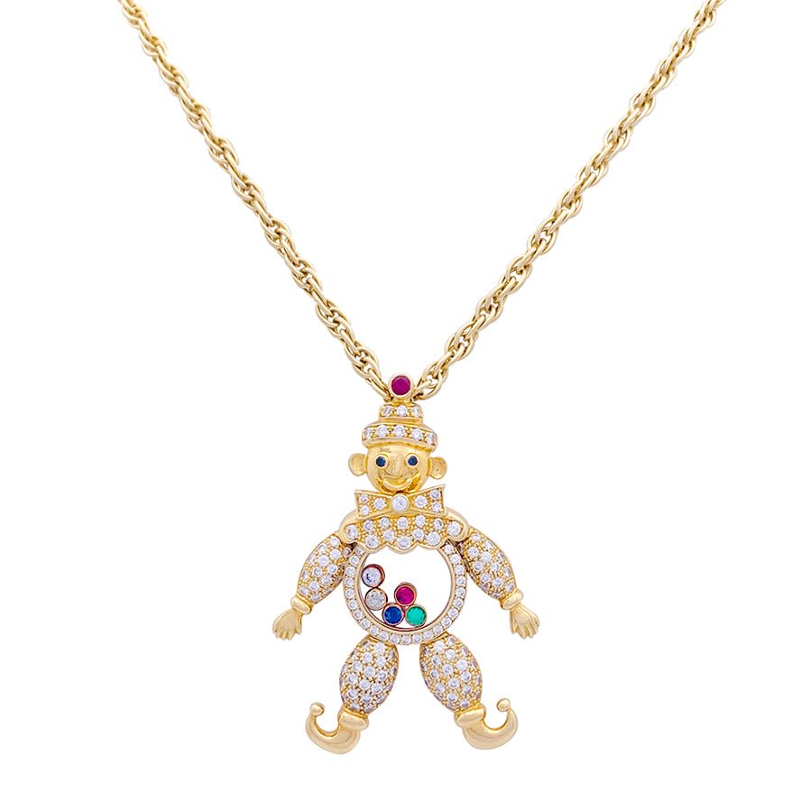 Pendentif Chopard, "Happy Clown", or jaune, diamants, pierres de couleur. - Castafiore