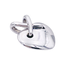 Pendentif coeur Chaumet, collection "Liens", or blanc et diamants. - Castafiore