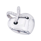 Pendentif coeur Chaumet, collection "Liens", or blanc et diamants. - Castafiore