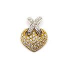 Pendentif coeur diamants deux ors 18 carats - Castafiore