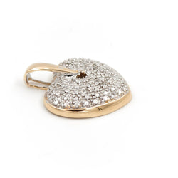 Pendentif coeur en 2 ors et diamants - Castafiore