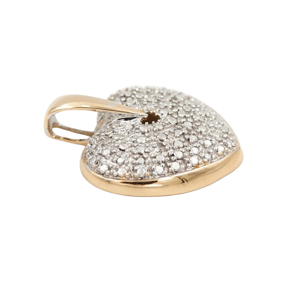 Pendentif coeur en 2 ors et diamants - Castafiore
