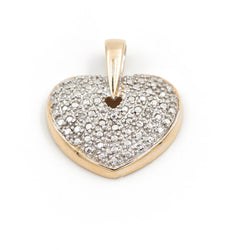 Pendentif coeur en 2 ors et diamants - Castafiore