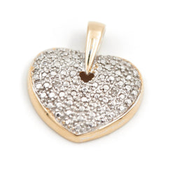 Pendentif coeur en 2 ors et diamants - Castafiore