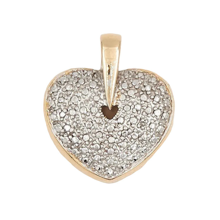 Pendentif coeur en 2 ors et diamants - Castafiore