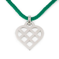 Pendentif coeur en or blanc et diamants O.J. PERRIN - Castafiore