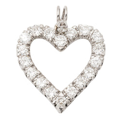 Pendentif Coeur Or blanc Diamant - Castafiore