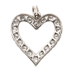 Pendentif Coeur Or blanc Diamant - Castafiore