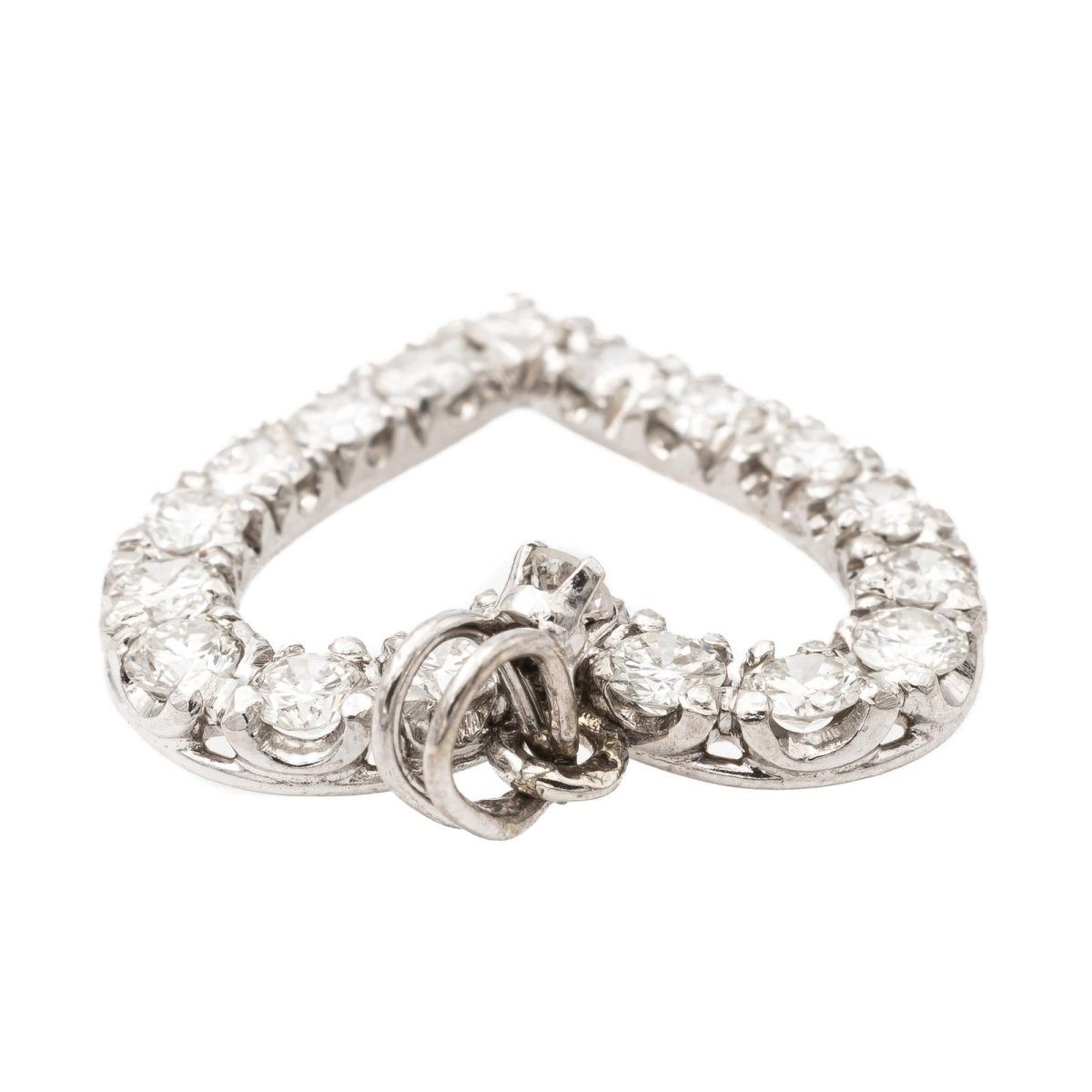 Pendentif Coeur Or blanc Diamant - Castafiore