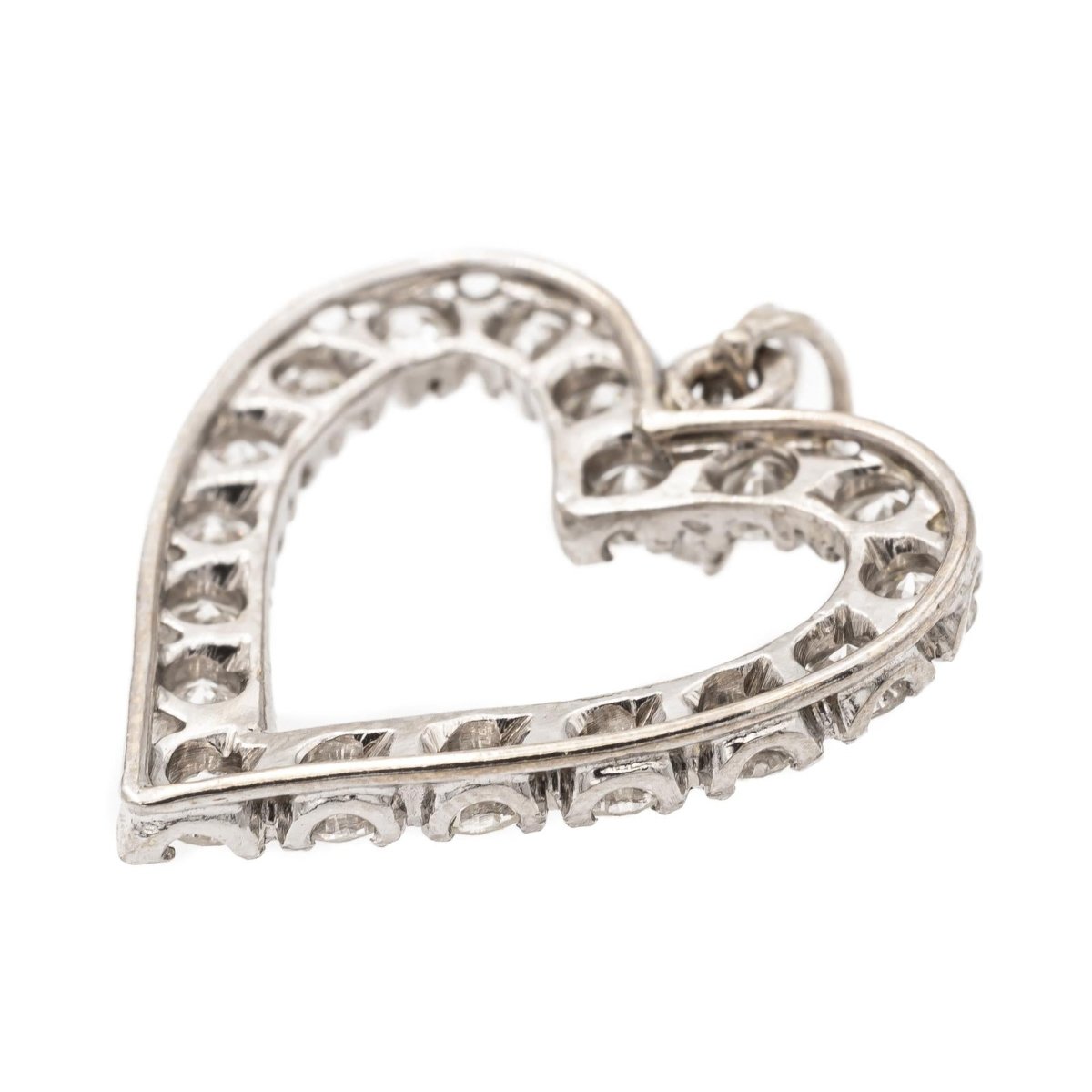Pendentif Coeur Or blanc Diamant - Castafiore