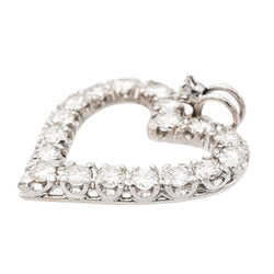 Pendentif Coeur Or blanc Diamant - Castafiore