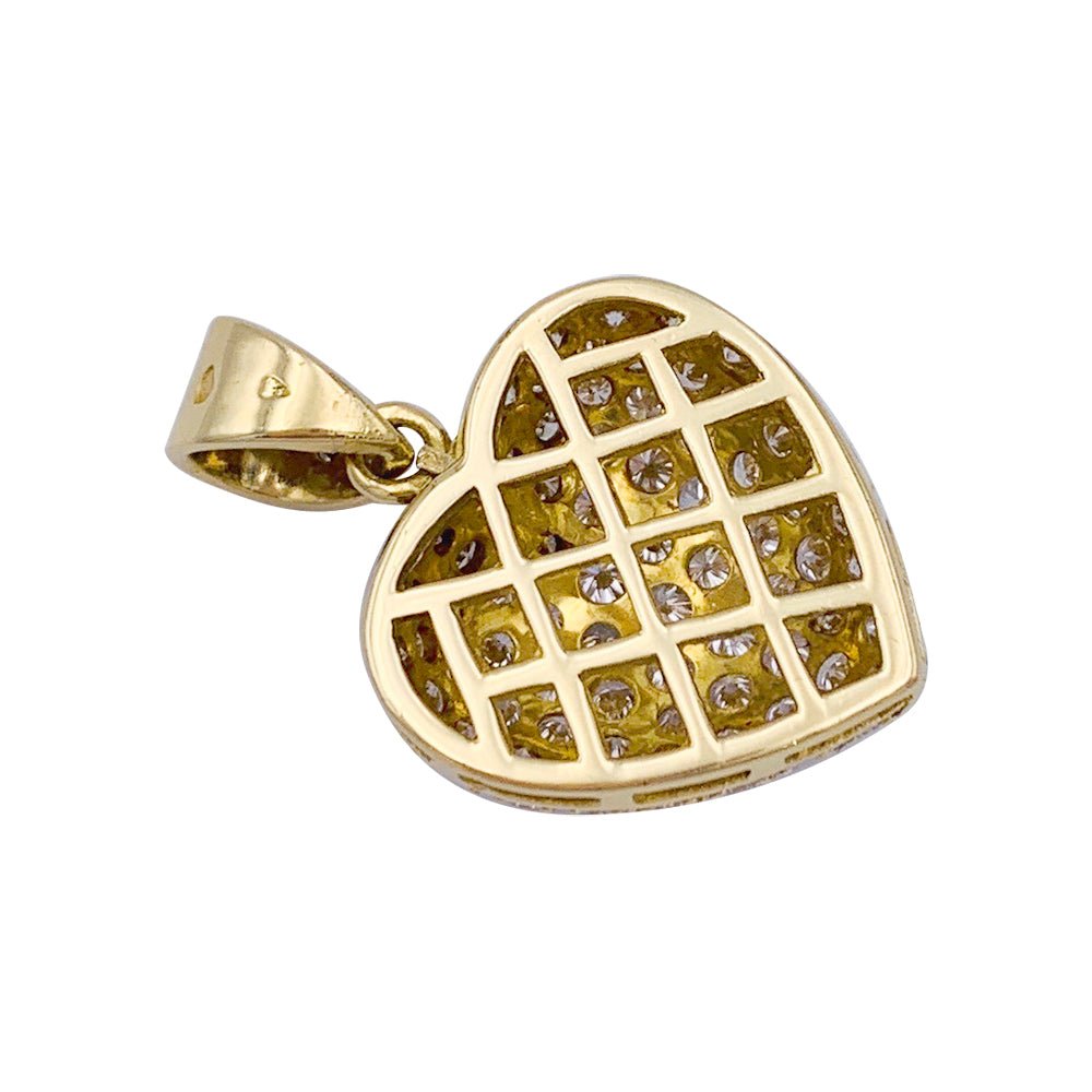 Pendentif Coeur or jaune et diamants - Castafiore