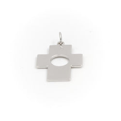 Pendentif croix en or blanc - Castafiore