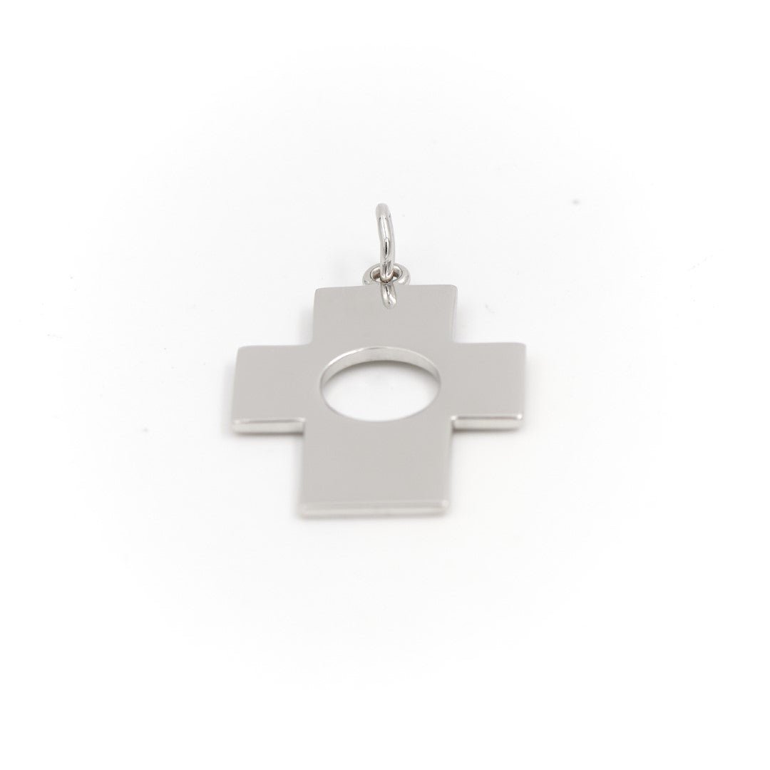 Pendentif croix en or blanc - Castafiore