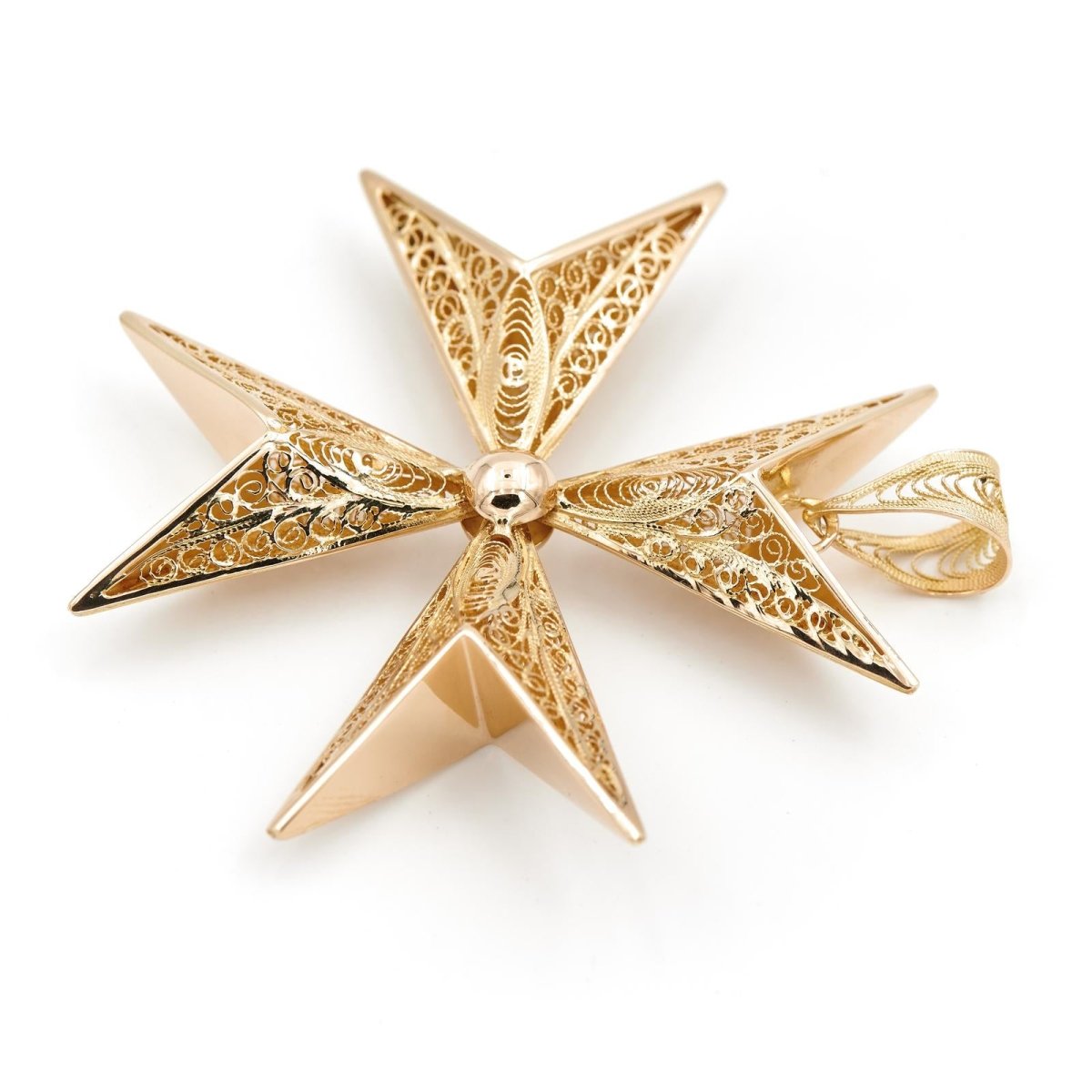 Pendentif croix en or jaune - Castafiore