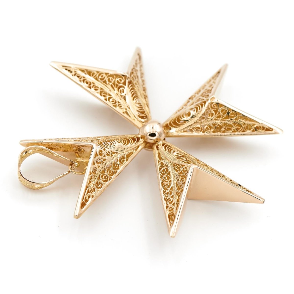 Pendentif croix en or jaune - Castafiore