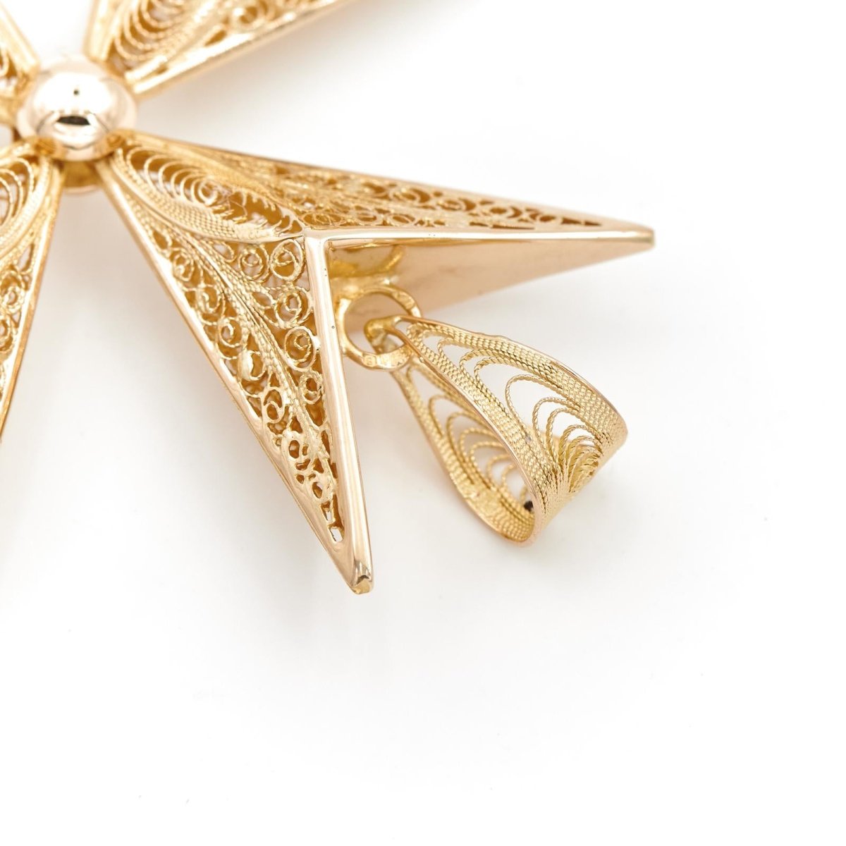 Pendentif croix en or jaune - Castafiore