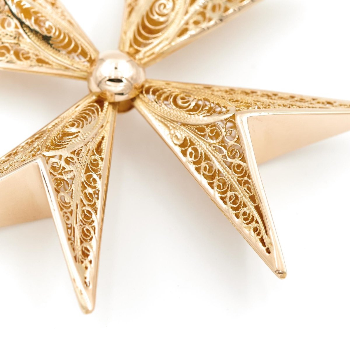 Pendentif croix en or jaune - Castafiore