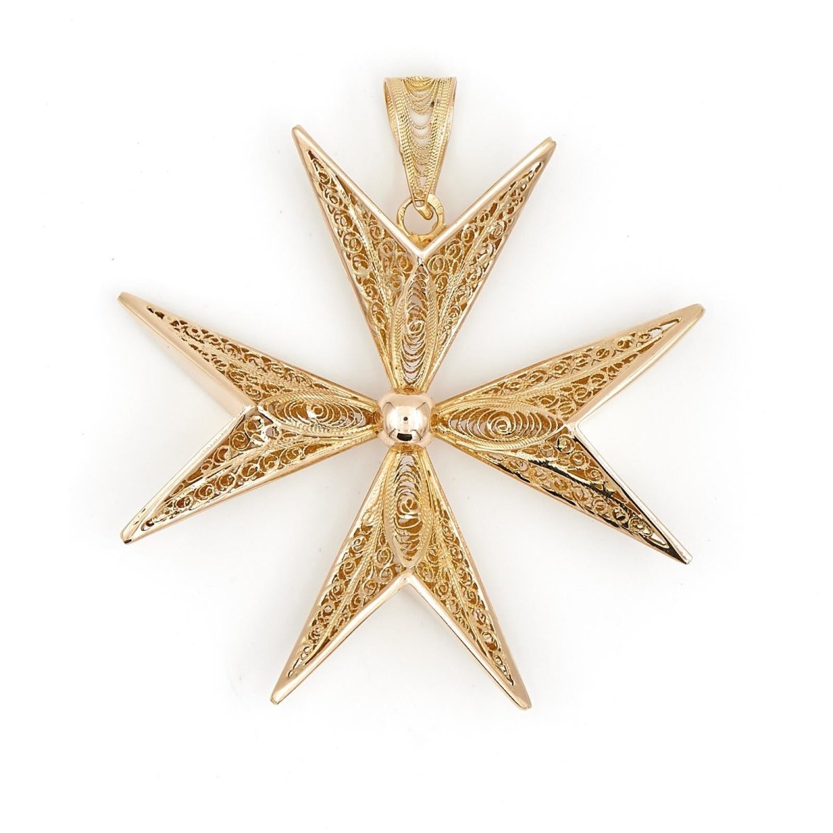 Pendentif croix en or jaune - Castafiore