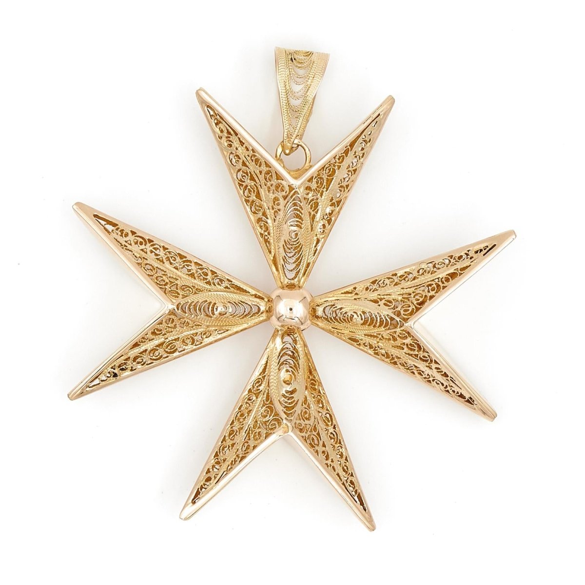 Pendentif croix en or jaune - Castafiore