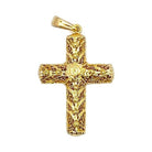 Pendentif croix en or jaune filigrané - Castafiore