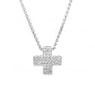 Pendentif Croix or gris diamants - Castafiore