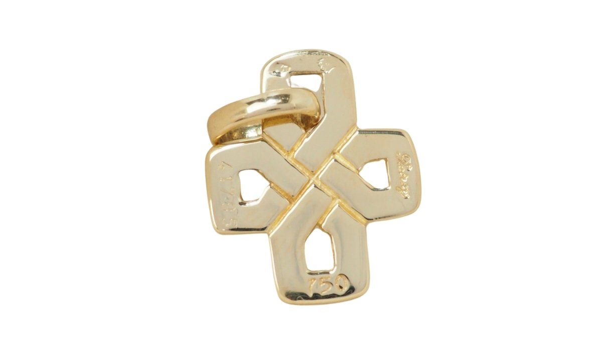 Pendentif Croix POIRAY en or jaune - Castafiore