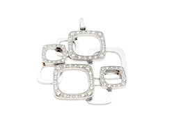 Pendentif DINH VAN "Impression" en or blanc et diamants - Castafiore