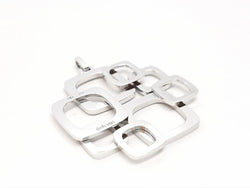 Pendentif DINH VAN "Impression" en or blanc et diamants - Castafiore