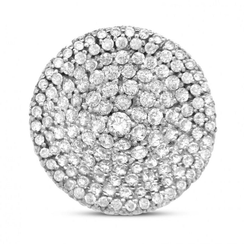 Pendentif Disque or gris diamants - Castafiore