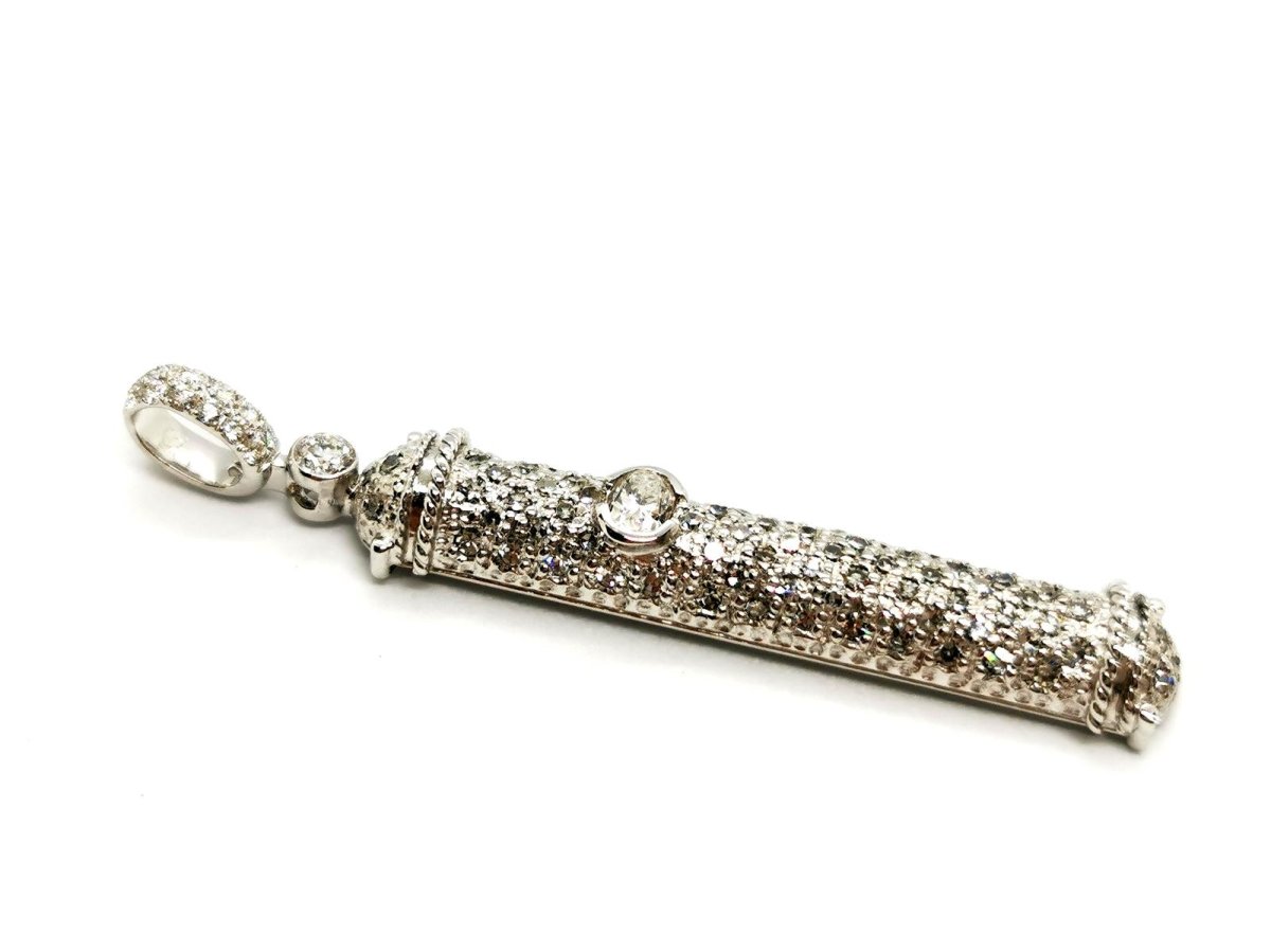 Pendentif en or blanc et diamants - Castafiore
