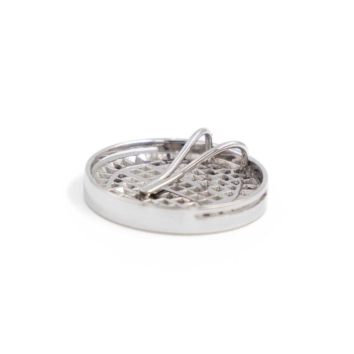 Pendentif en or blanc et diamants blancs et noirs - Castafiore