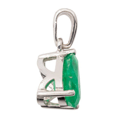 Pendentif en or blanc et émeraude - Castafiore