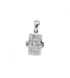 Pendentif en or blanc pavé diamants - Castafiore