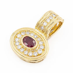 Pendentif en or jaune, diamants et rubis - Castafiore
