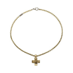 Pendentif et chaîne Pomellato "Croix" en or jaune - Castafiore