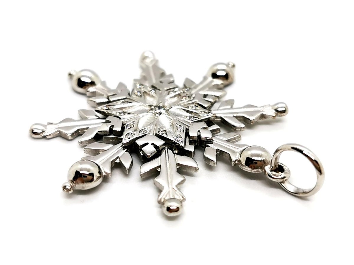 Pendentif flocon en or blanc et diamants - Castafiore