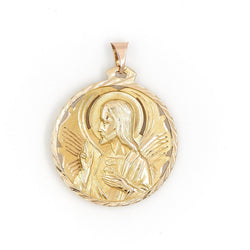 Pendentif Médaille religieuse en or jaune - Castafiore