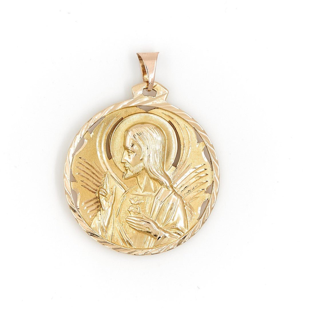Pendentif Médaille religieuse en or jaune - Castafiore